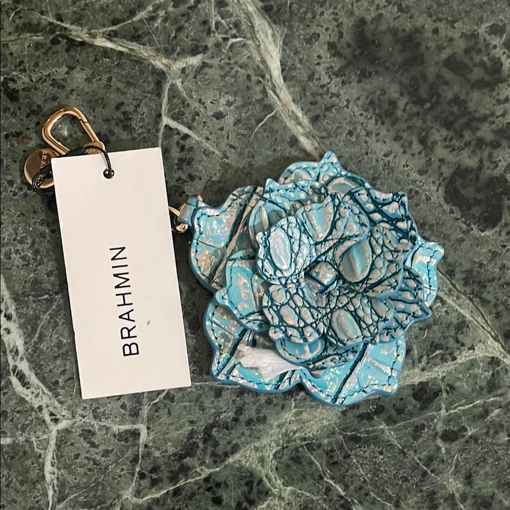 BNWT Brahmin Arctic Blue Keychain
